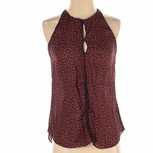A.L.C. | Silk Blouse Top Size XS Sleeveless Allover Print